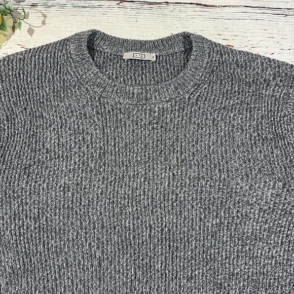 NWOT AYR Men's Crewneck The Sloop Fuzzy TV Ribbed Gray Sweater - Picture 5 of 10